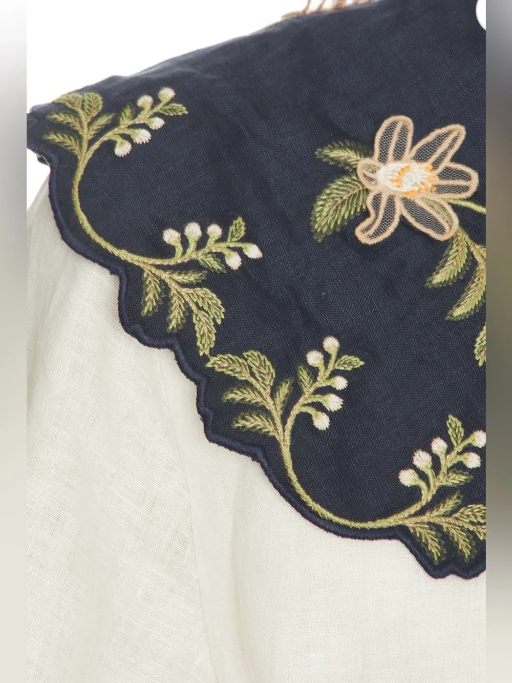 Agua by Agua Bendita Cumbre Linen Top in Cream - Size Small - Picture 6 of 15